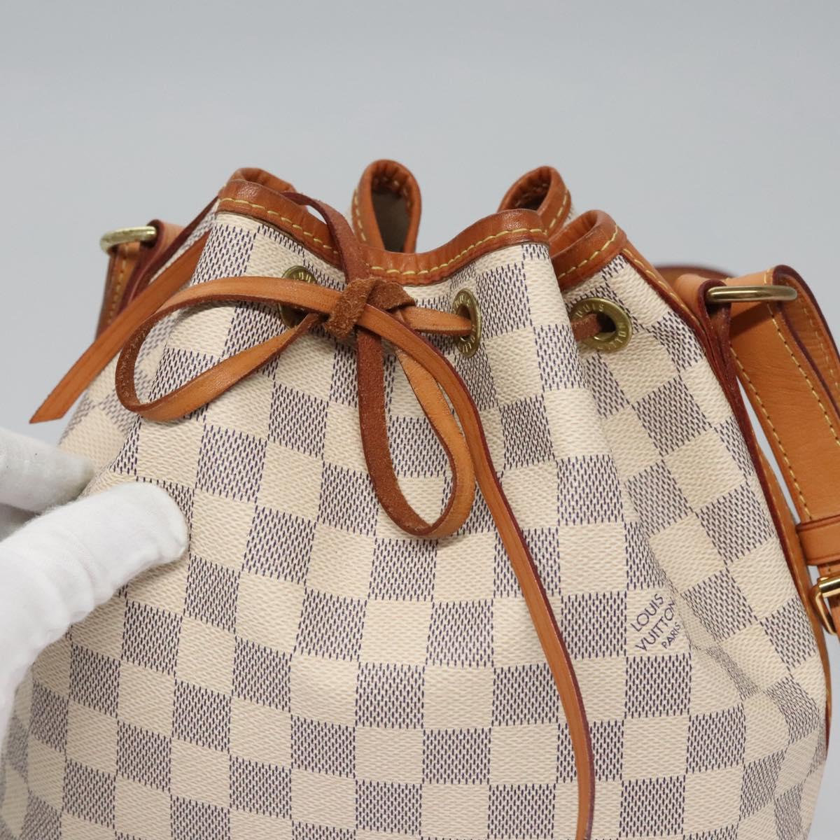 LOUIS VUITTON Damier Azur Noe BB Shoulder Bag N41220 LV Auth EC604