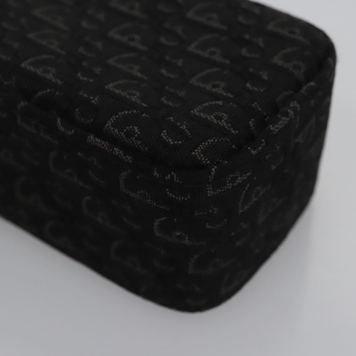 Christian Dior Trotter Canvas Shoulder Pouch Black Auth EC611V