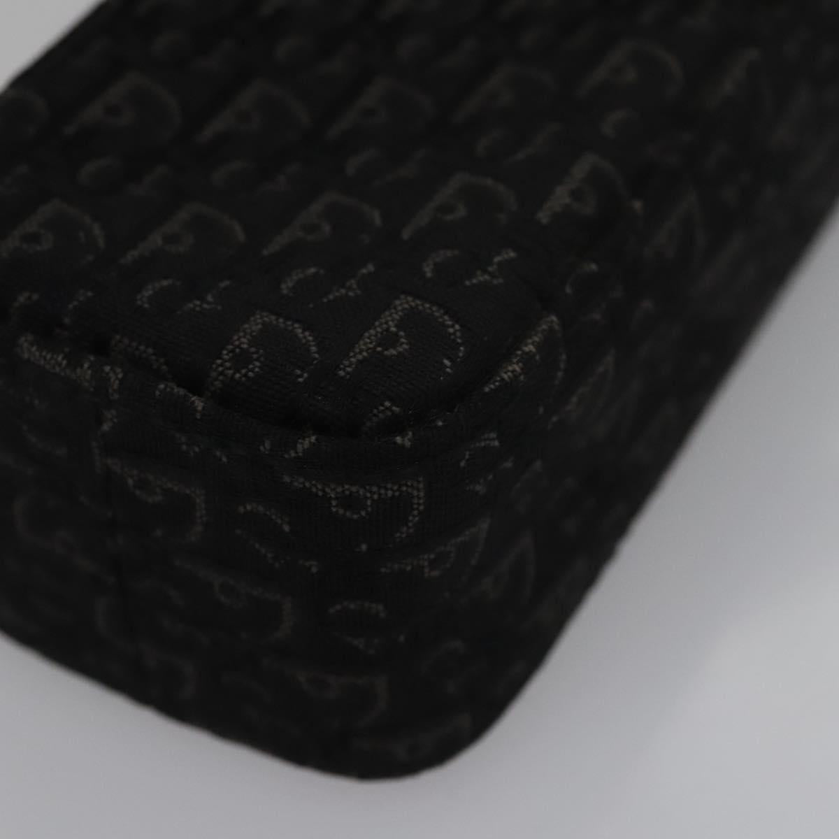 Christian Dior Trotter Canvas Shoulder Pouch Black Auth EC611V