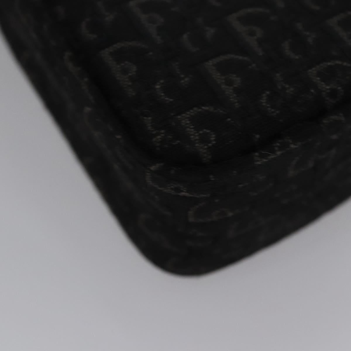 Christian Dior Trotter Canvas Shoulder Pouch Black Auth EC611V