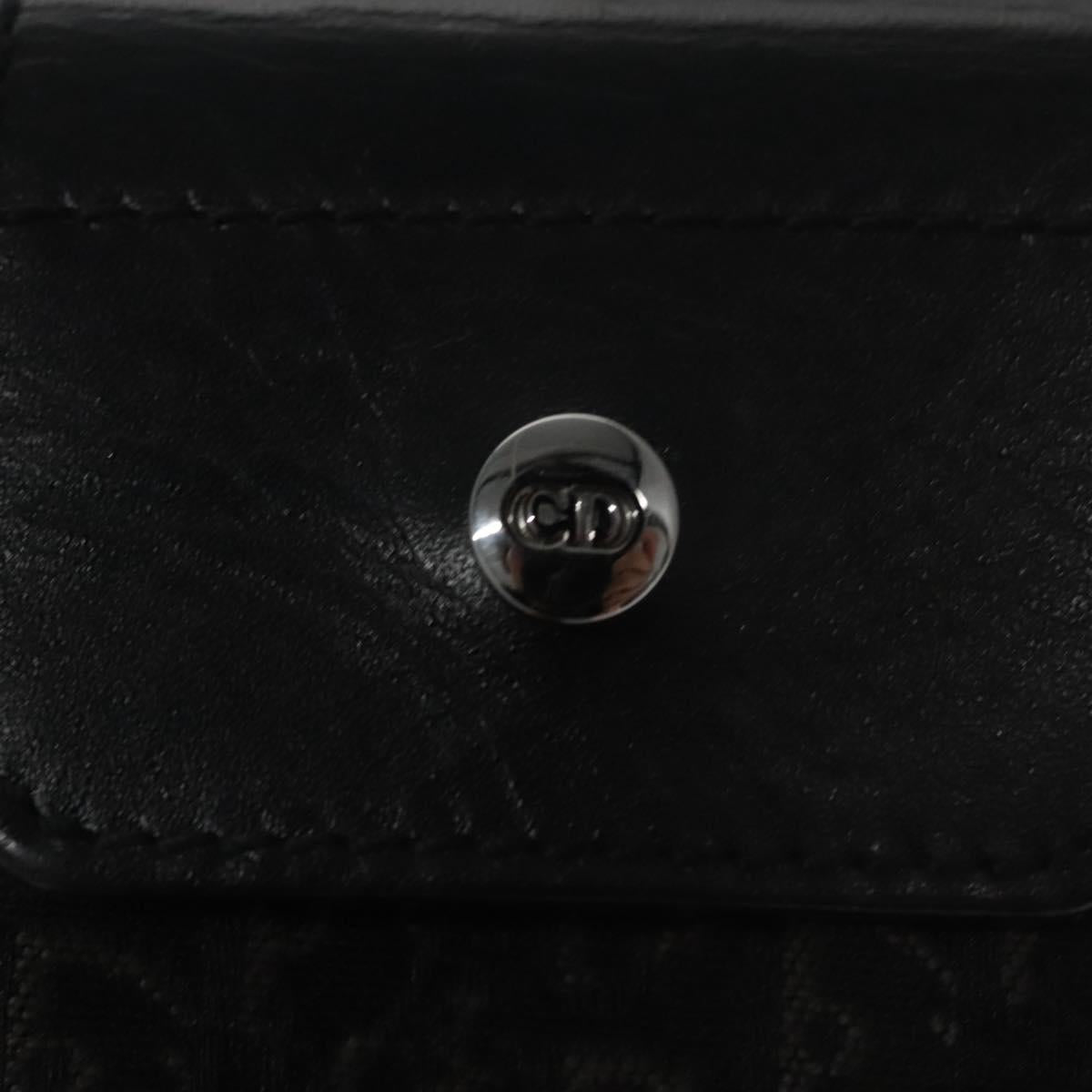 Christian Dior Trotter Canvas Shoulder Pouch Black Auth EC611V