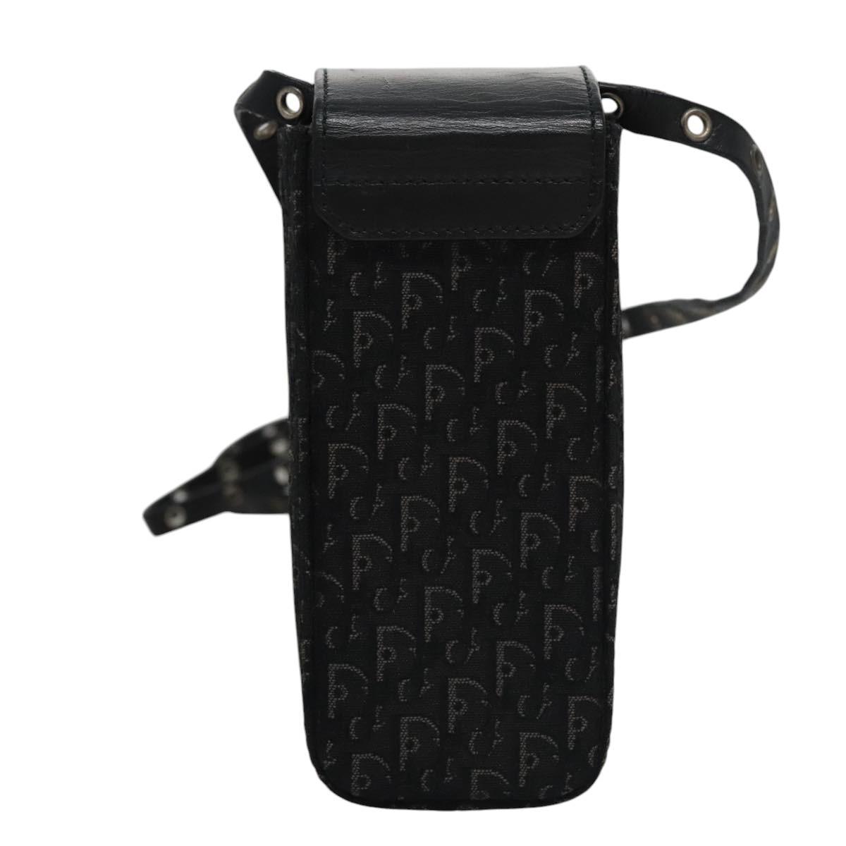 Christian Dior Trotter Canvas Shoulder Pouch Black Auth EC611V