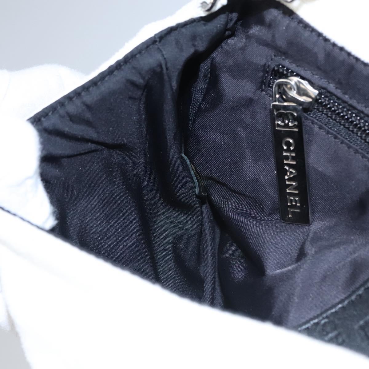 CHANEL Chain Shoulder Bag pile White CC Auth EC613