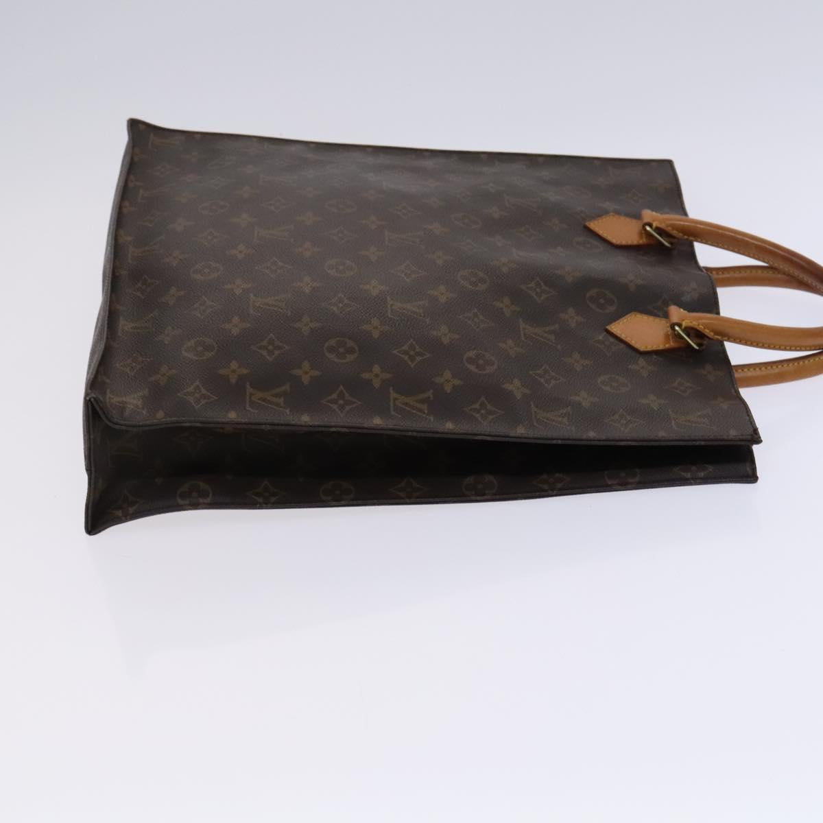 LOUIS VUITTON Monogram Sac Plat Hand Bag M51140 LV Auth EC628