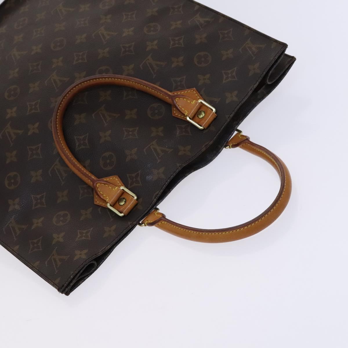 LOUIS VUITTON Monogram Sac Plat Hand Bag M51140 LV Auth EC628