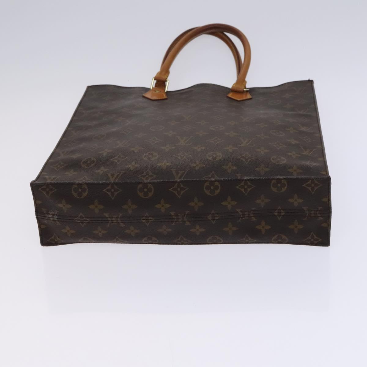 LOUIS VUITTON Monogram Sac Plat Hand Bag M51140 LV Auth EC628