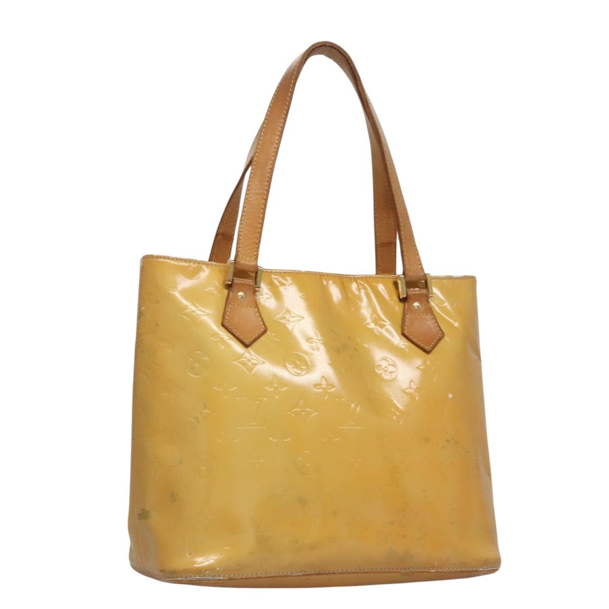 LOUIS VUITTON Monogram Vernis Houston Hand Bag Gris M91053 LV Auth EC632