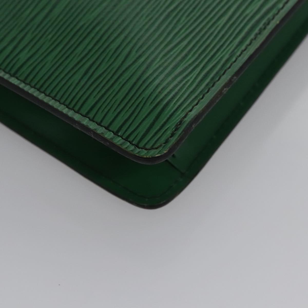 LOUIS VUITTON Epi Montaigne 27 Clutch Bag Green M52654 LV Auth EC643