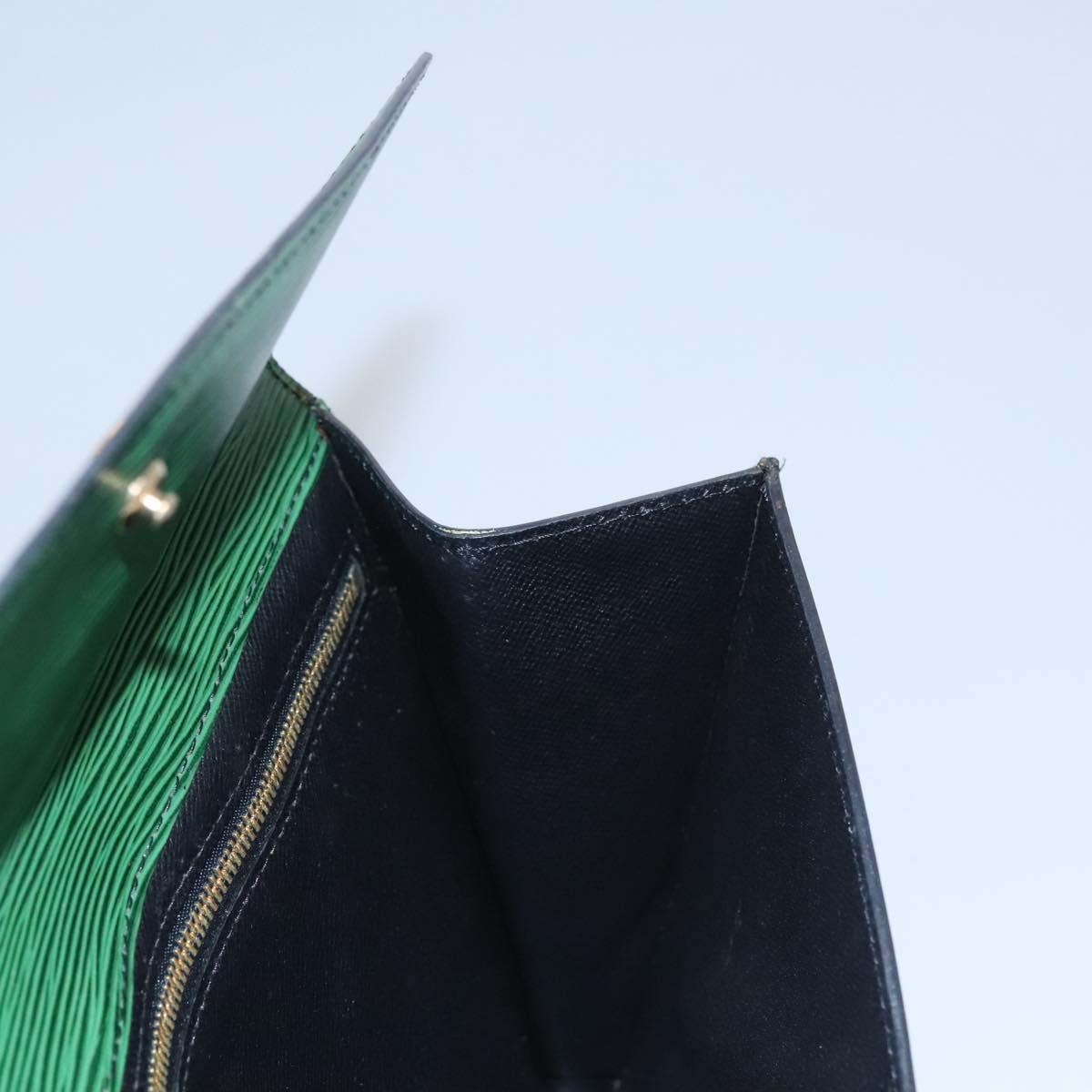 LOUIS VUITTON Epi Montaigne 27 Clutch Bag Green M52654 LV Auth EC643