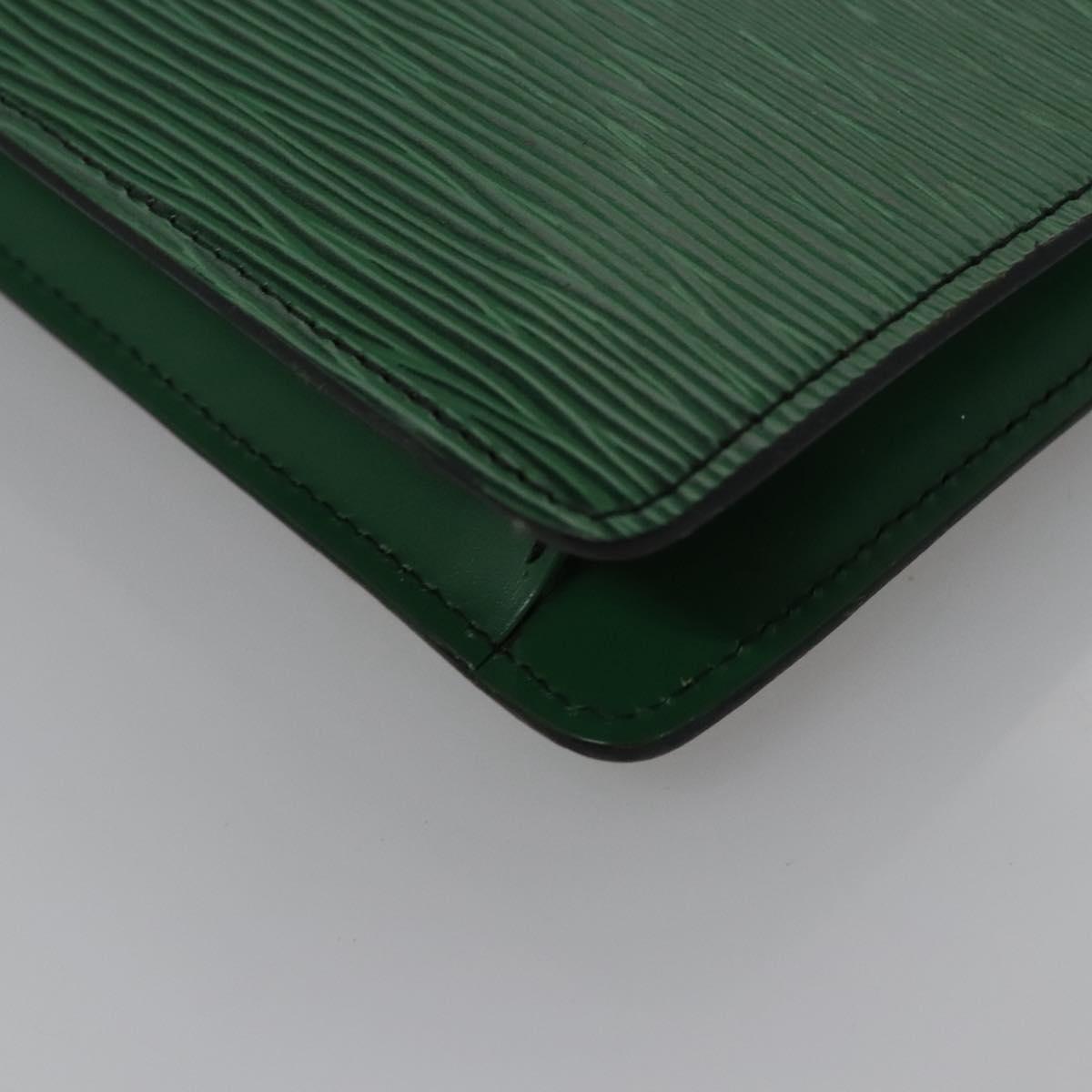 LOUIS VUITTON Epi Montaigne 27 Clutch Bag Green M52654 LV Auth EC643