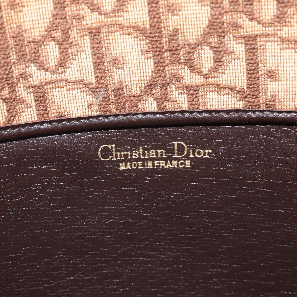 Christian Dior Trotter Canvas Hand Bag Brown Auth EC646