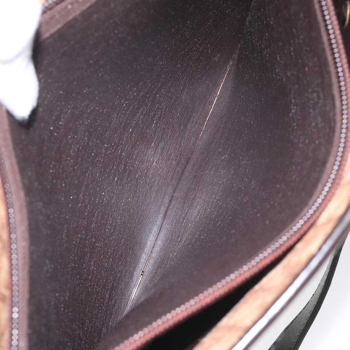 Christian Dior Trotter Canvas Hand Bag Brown Auth EC646