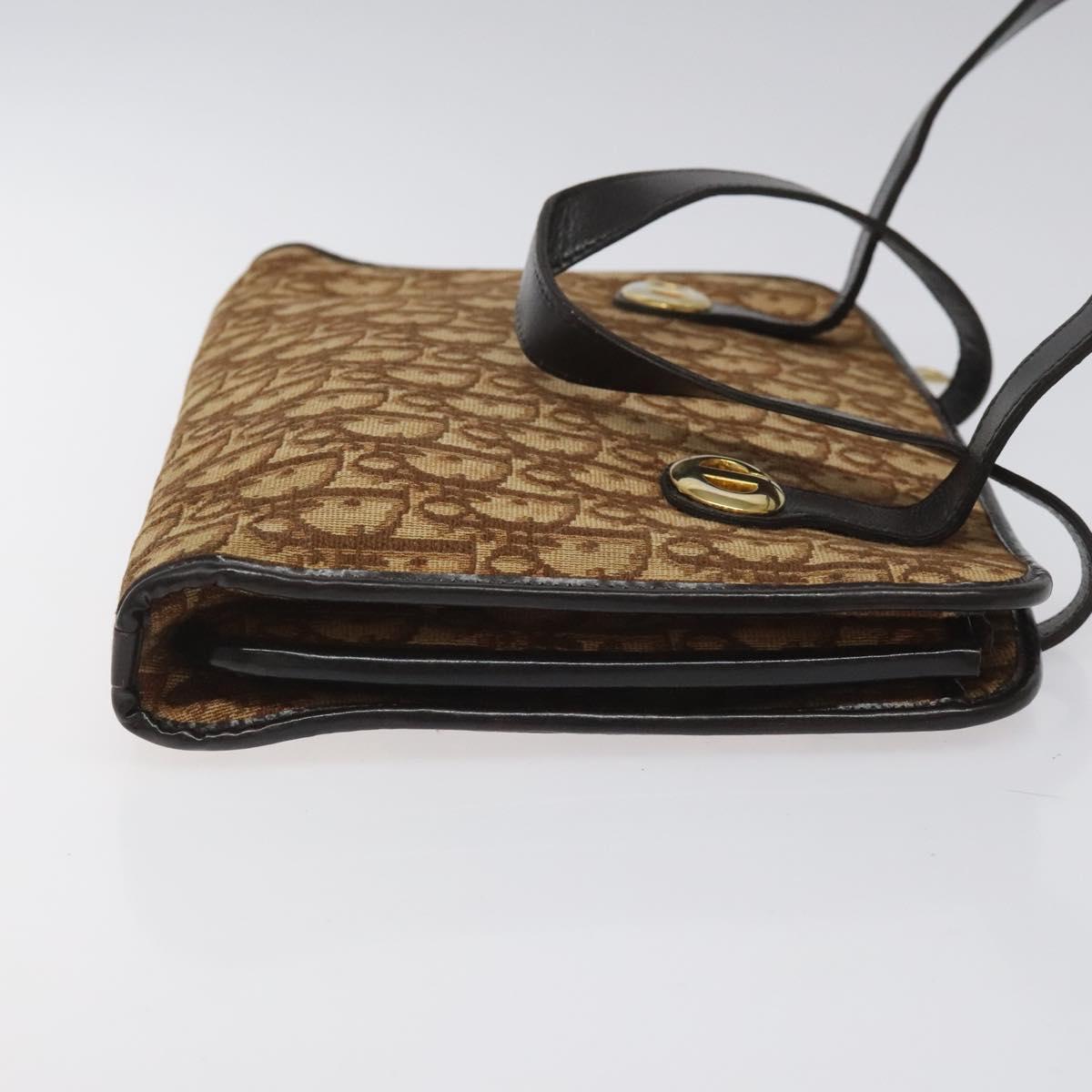 Christian Dior Trotter Canvas Hand Bag Brown Auth EC646