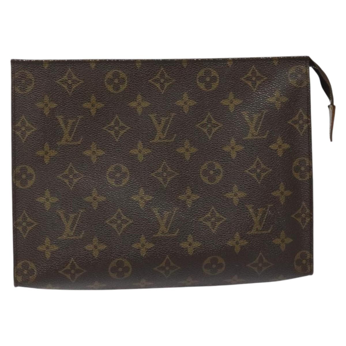 LOUIS VUITTON Monogram Poche Toilette 26 Pouch M47542 LV Auth EC669