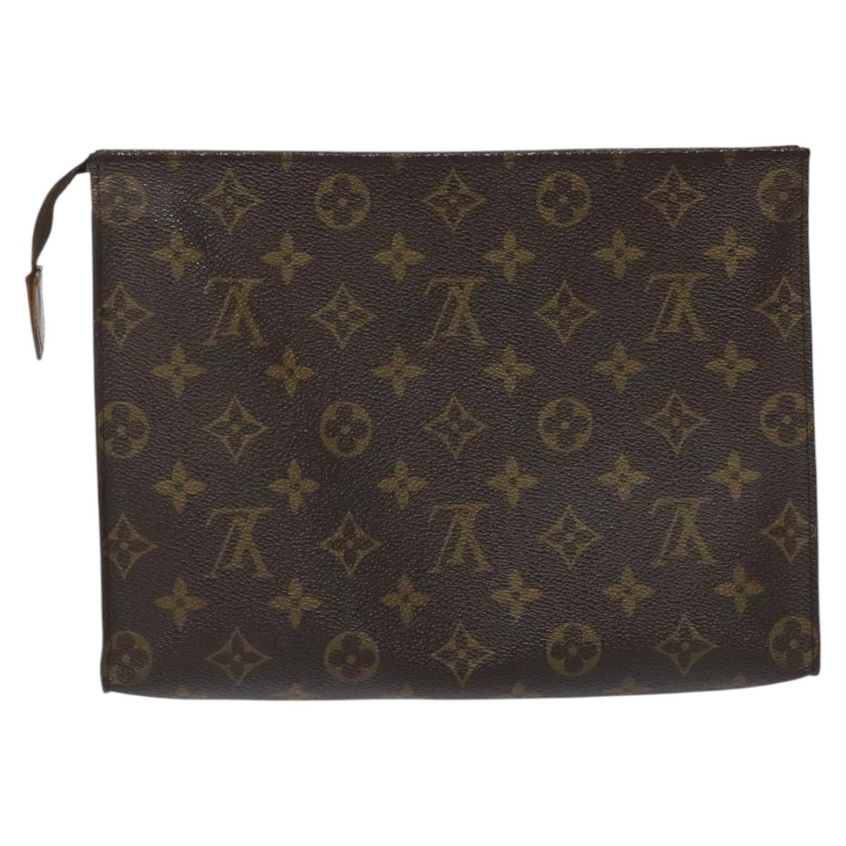 LOUIS VUITTON Monogram Poche Toilette 26 Pouch M47542 LV Auth EC669