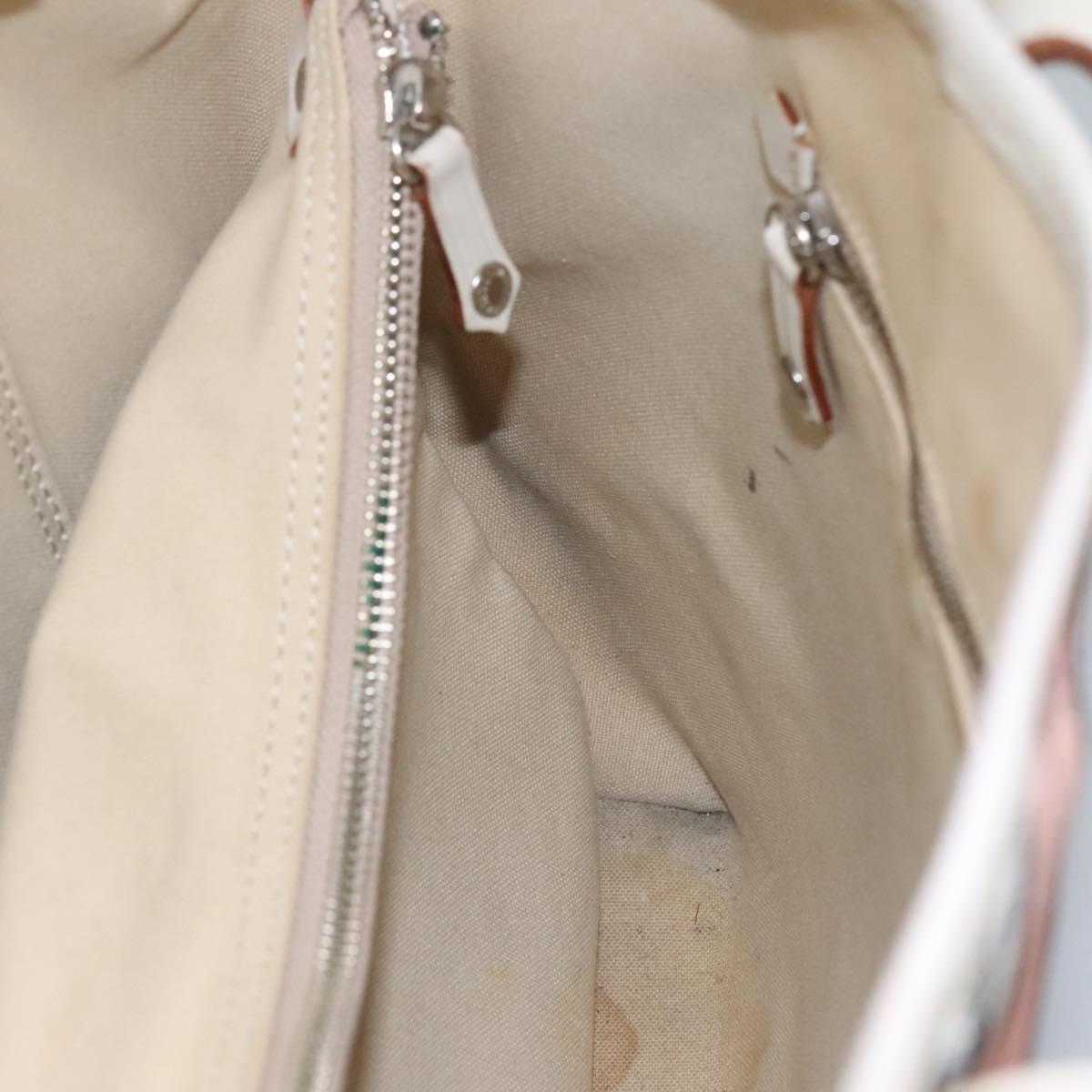 BURBERRY Nova Check Blue Label Tote Bag Nylon Pink White Silver Auth EC681