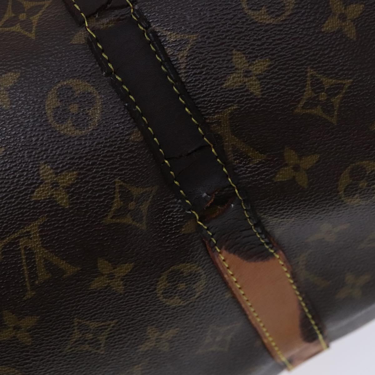 LOUIS VUITTON Monogram Keepall 55 Boston Bag M41424 LV Auth EC683