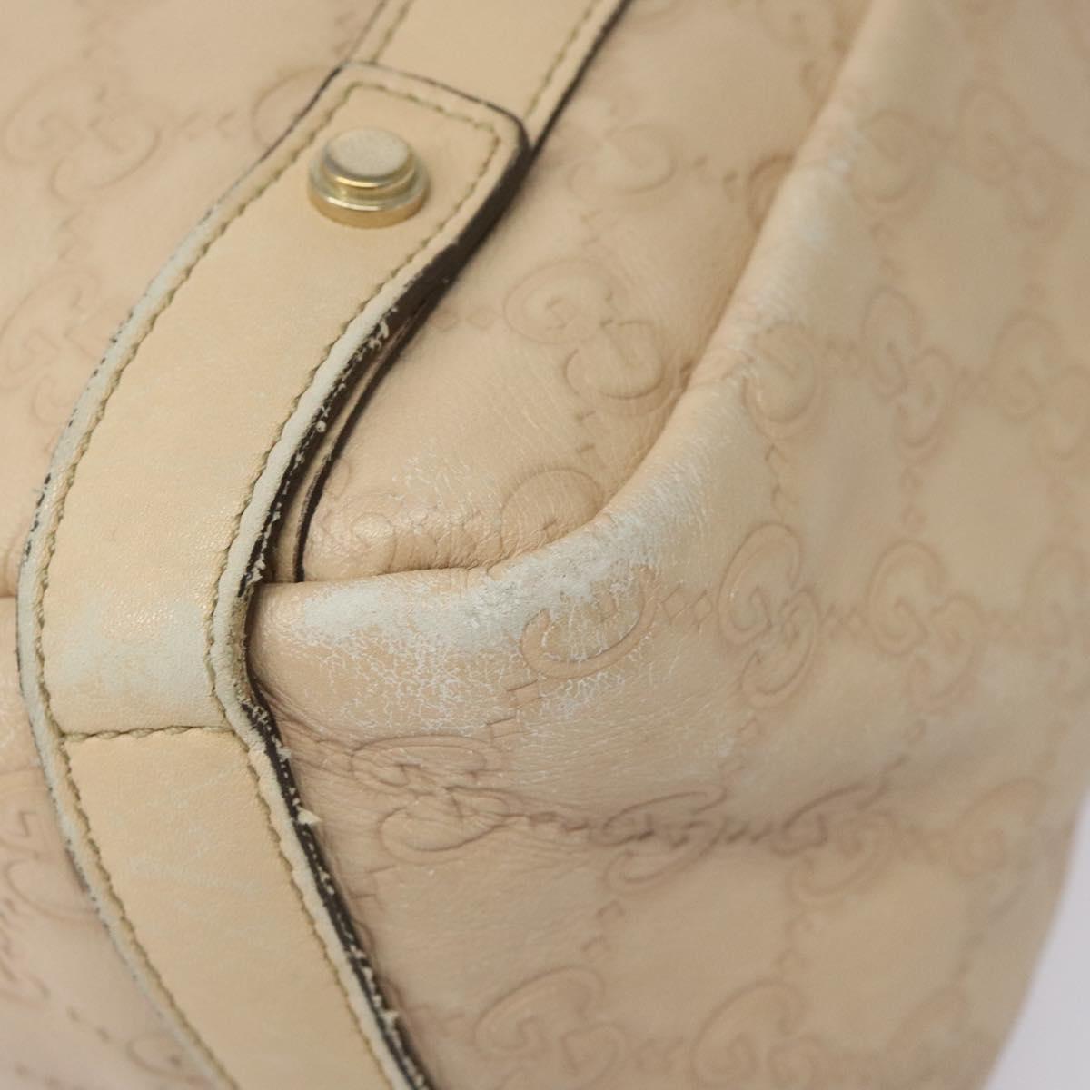 GUCCI GG Canvas Guccissima Abbey Tote Bag Beige Gold 130736 Auth EC697