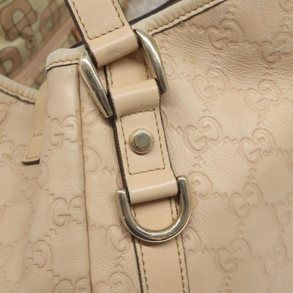 GUCCI GG Canvas Guccissima Abbey Tote Bag Beige Gold 130736 Auth EC697