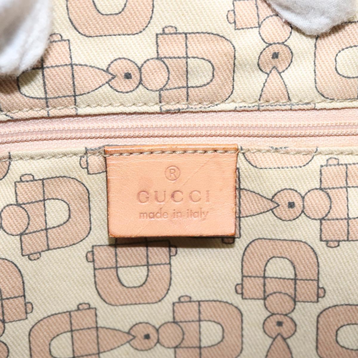 GUCCI GG Canvas Guccissima Abbey Tote Bag Beige Gold 130736 Auth EC697