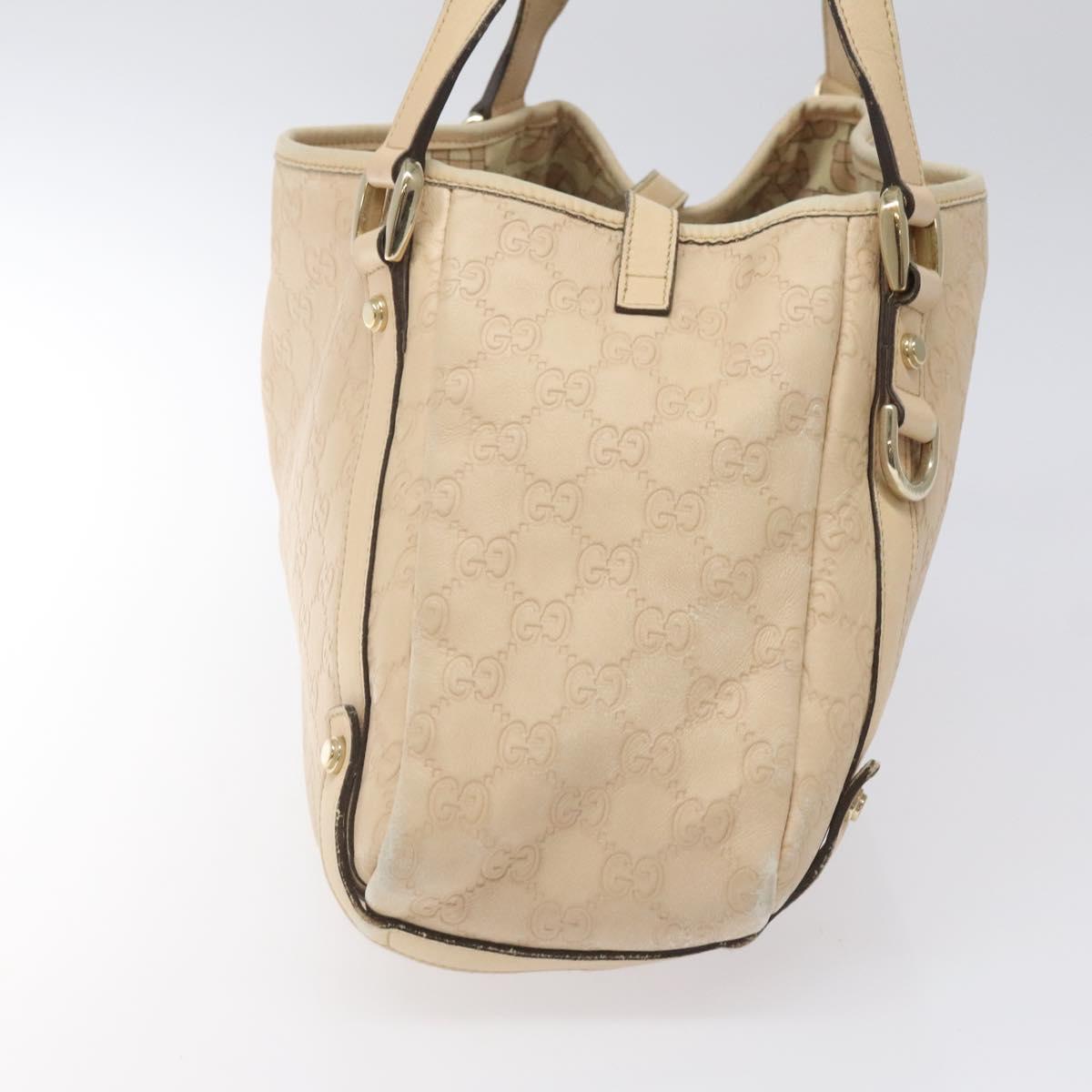 GUCCI GG Canvas Guccissima Abbey Tote Bag Beige Gold 130736 Auth EC697