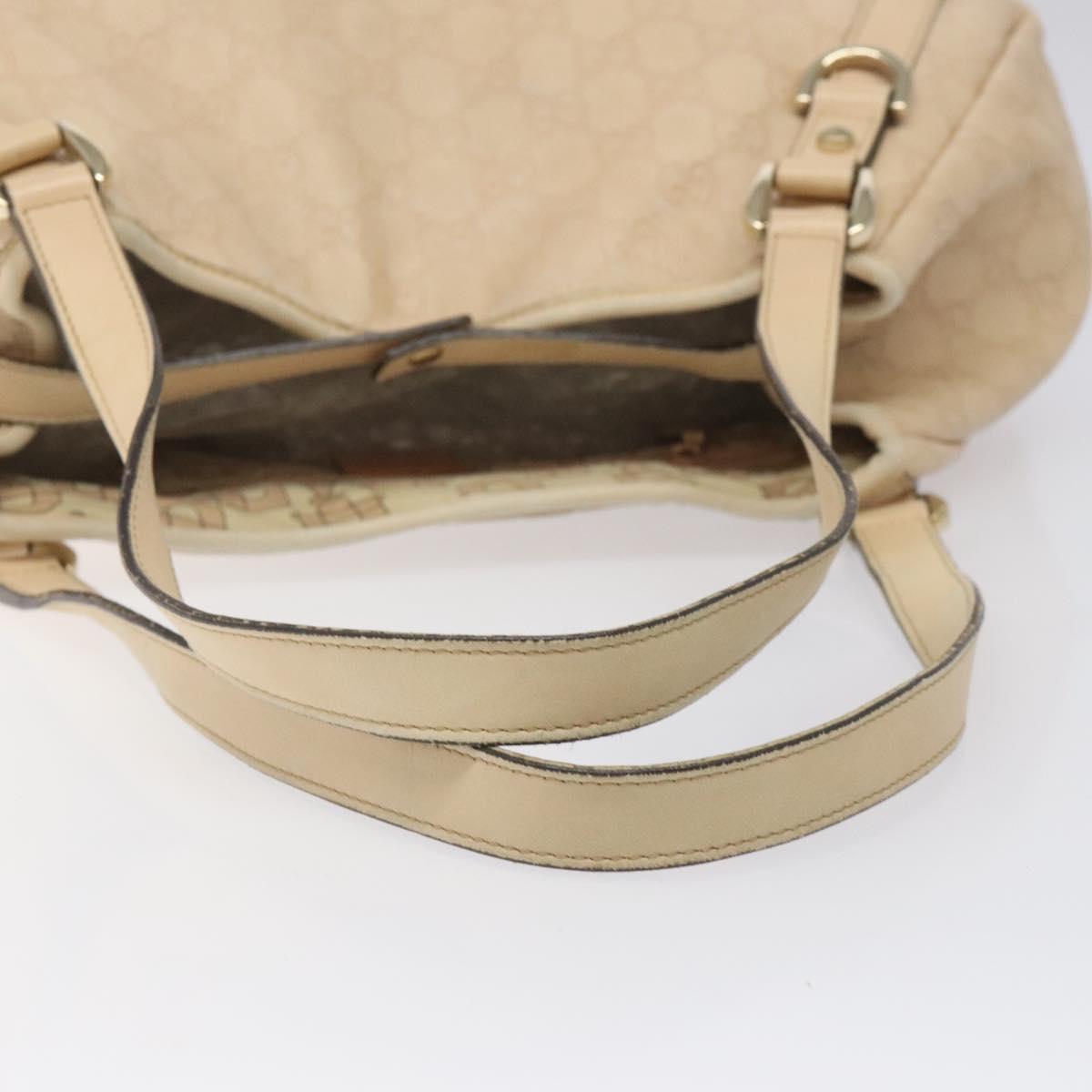 GUCCI GG Canvas Guccissima Abbey Tote Bag Beige Gold 130736 Auth EC697