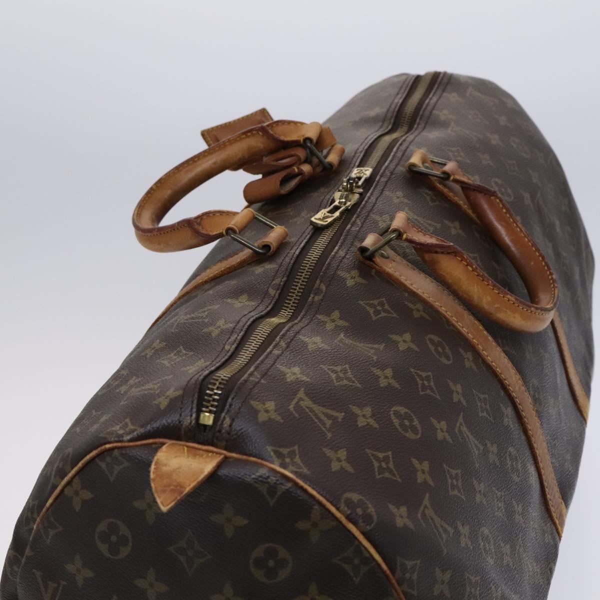 LOUIS VUITTON Monogram Keepall 55 Boston Bag M41424 LV Auth EC703