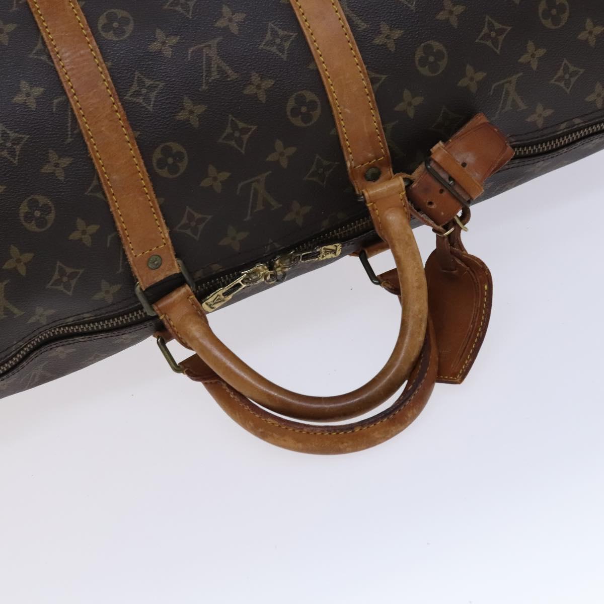 LOUIS VUITTON Monogram Keepall 55 Boston Bag M41424 LV Auth EC703