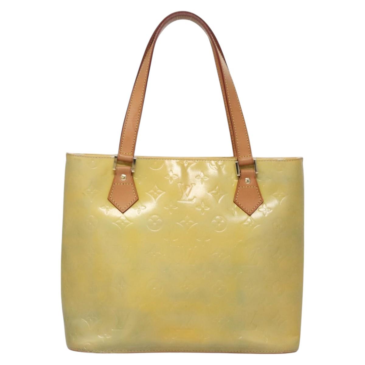 LOUIS VUITTON Monogram Vernis Houston Hand Bag Gris M91053 LV Auth EC710