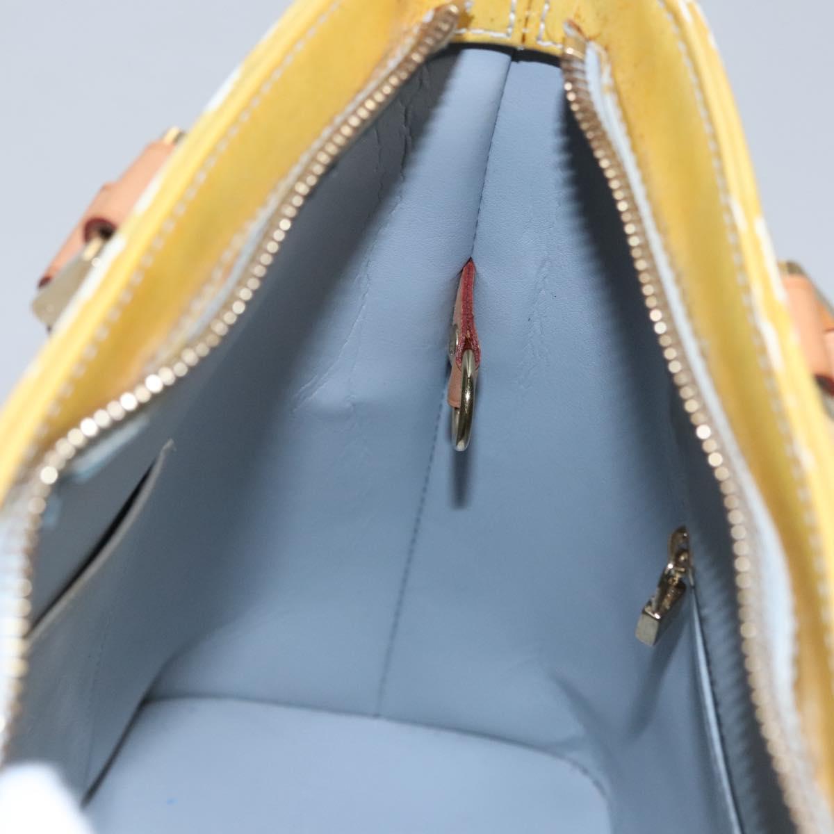 LOUIS VUITTON Monogram Vernis Houston Hand Bag Gris M91053 LV Auth EC710