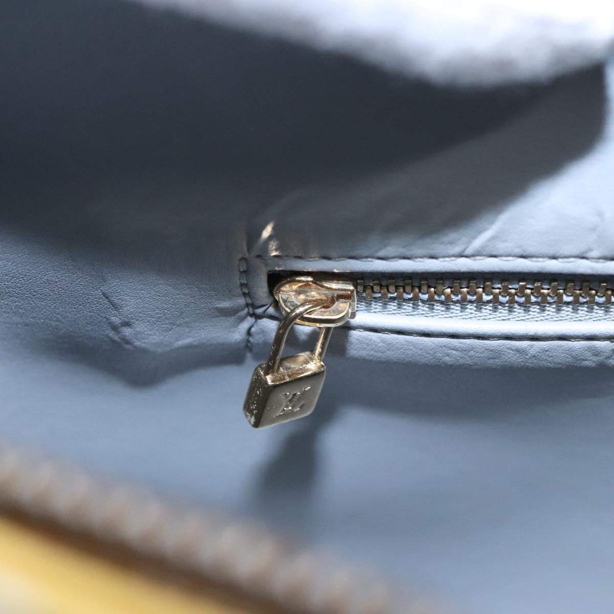 LOUIS VUITTON Monogram Vernis Houston Hand Bag Gris M91053 LV Auth EC710