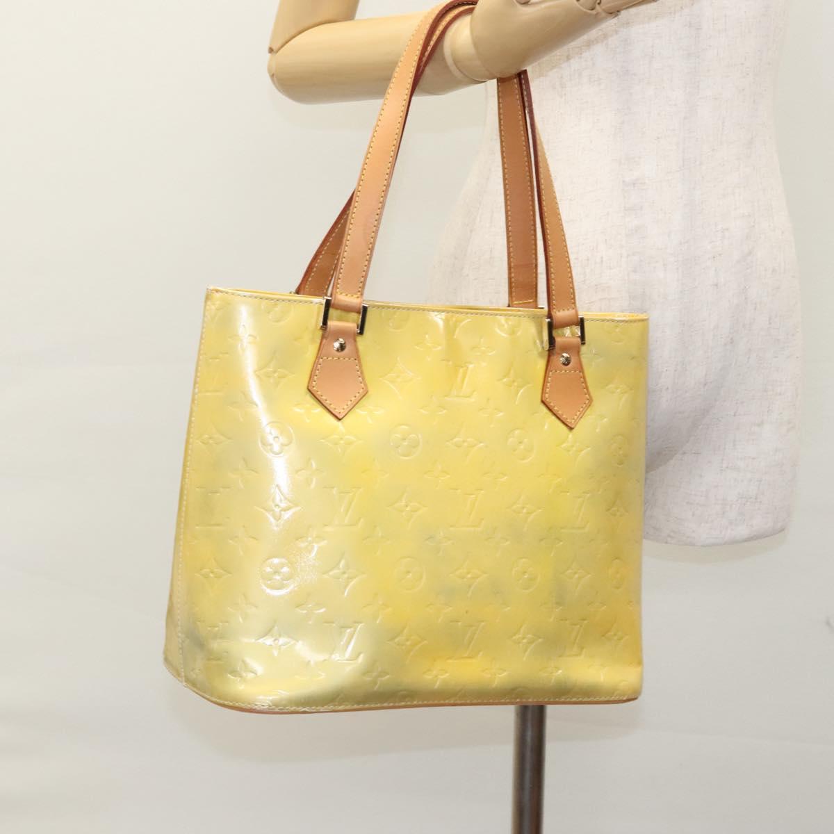 LOUIS VUITTON Monogram Vernis Houston Hand Bag Gris M91053 LV Auth EC710