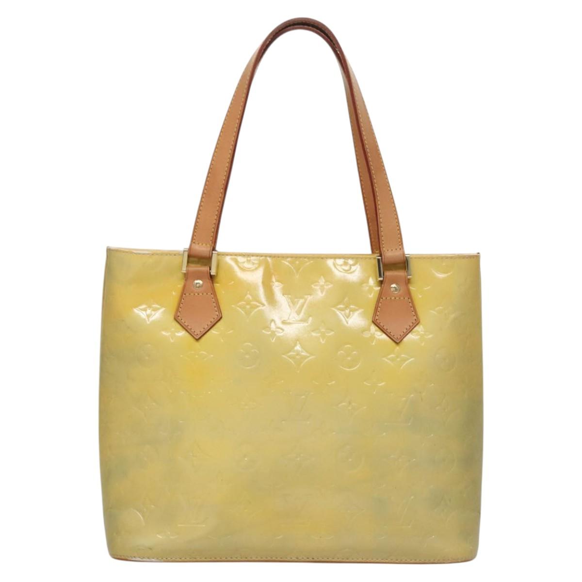 LOUIS VUITTON Monogram Vernis Houston Hand Bag Gris M91053 LV Auth EC710