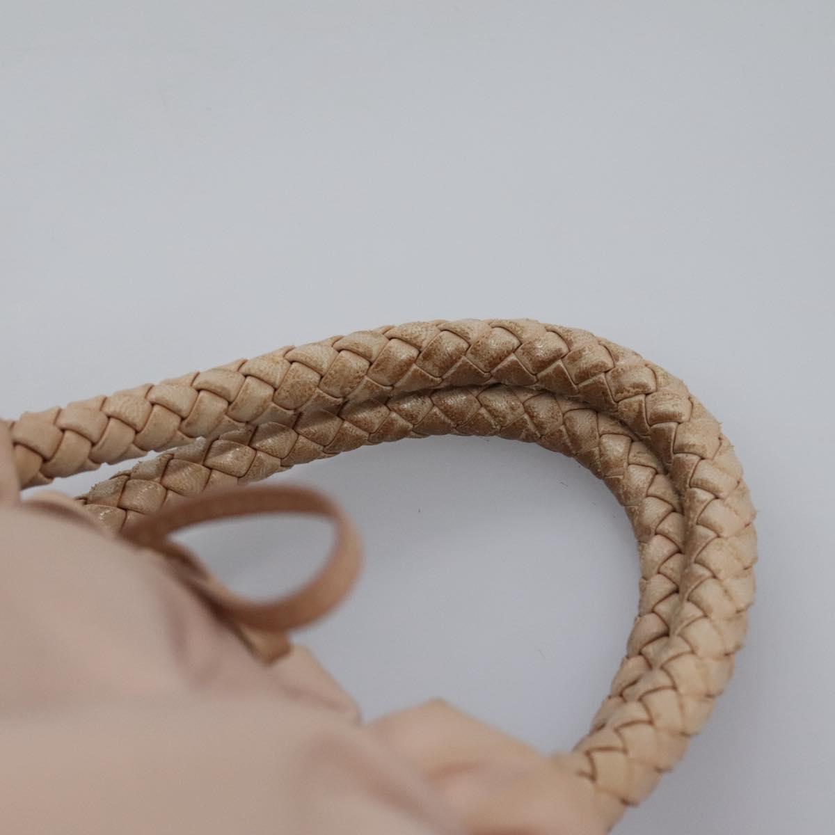 PRADA Hand Bag Nylon Leather 2way Pink Gold Auth EC720