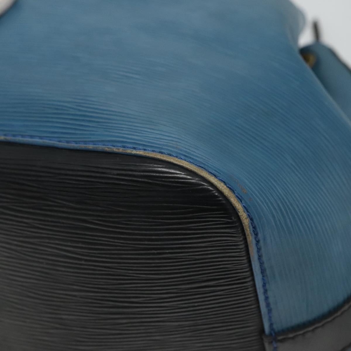 LOUIS VUITTON Epi Petit Noe Shoulder Bag Bicolor Black Blue M44152 Auth EC728