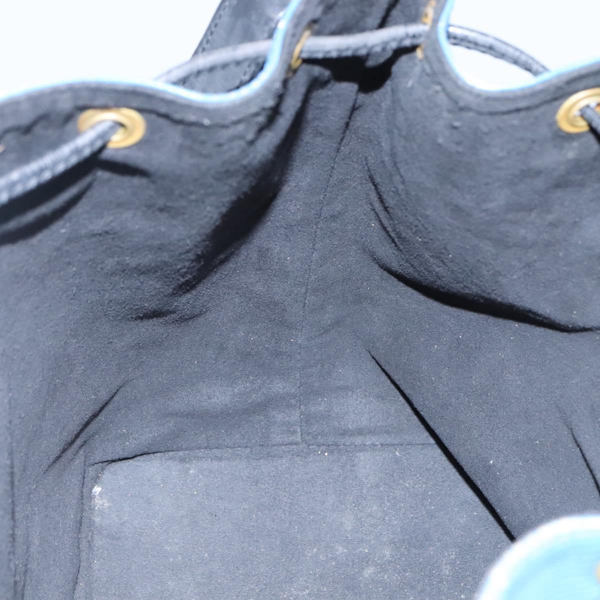 LOUIS VUITTON Epi Petit Noe Shoulder Bag Bicolor Black Blue M44152 Auth EC728