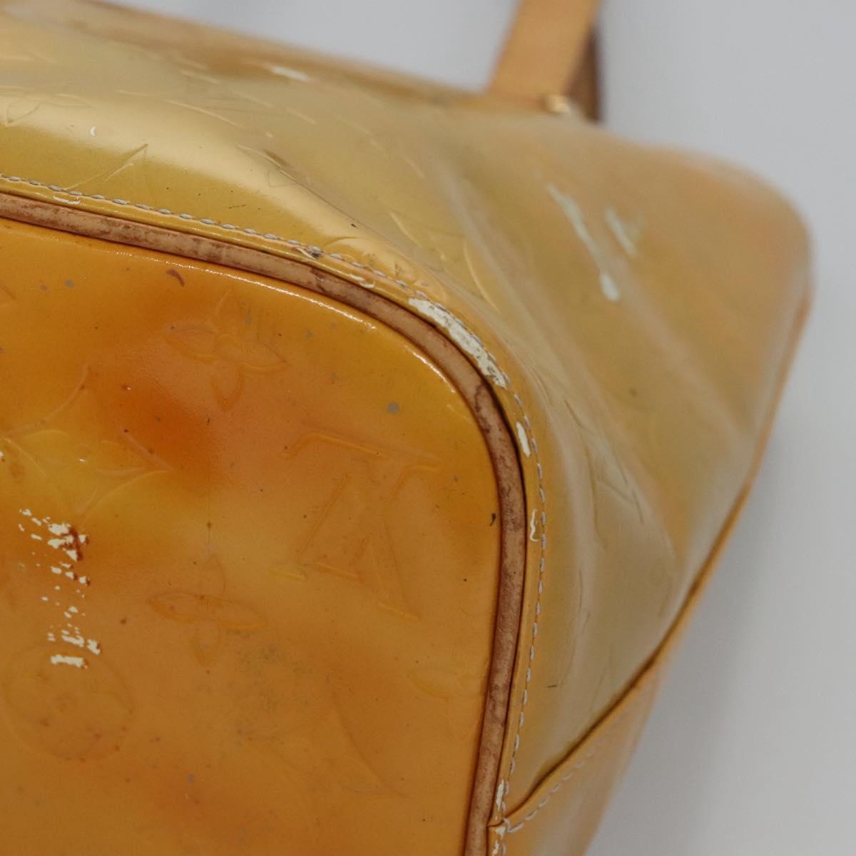 LOUIS VUITTON Monogram Vernis Houston Hand Bag Gris M91053 LV Auth EC730