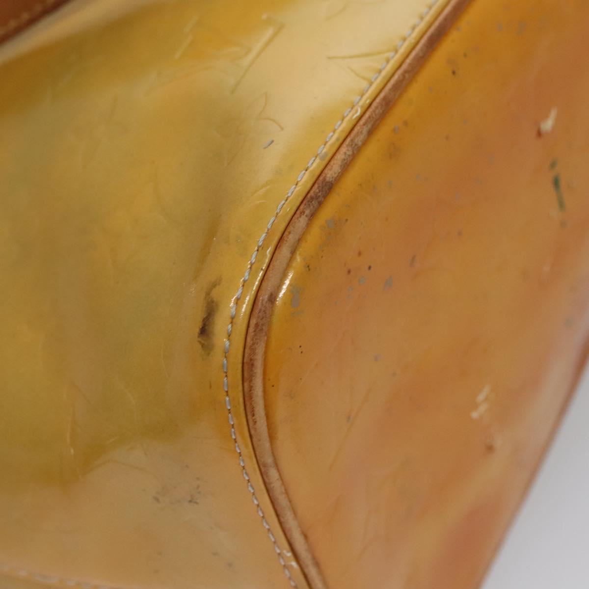 LOUIS VUITTON Monogram Vernis Houston Hand Bag Gris M91053 LV Auth EC730