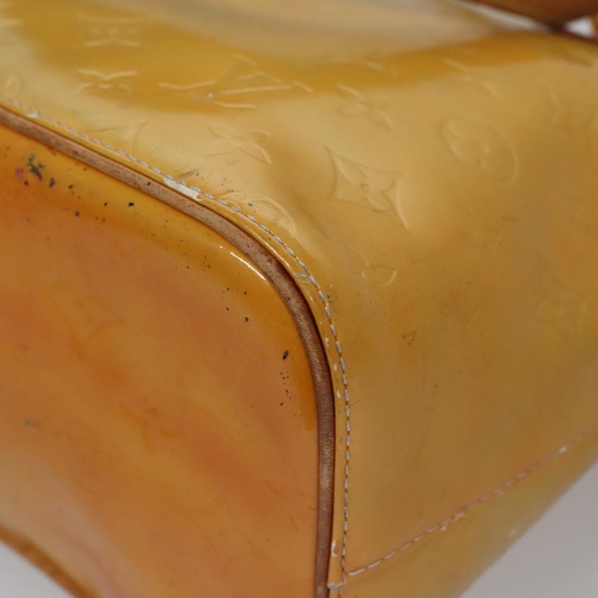 LOUIS VUITTON Monogram Vernis Houston Hand Bag Gris M91053 LV Auth EC730