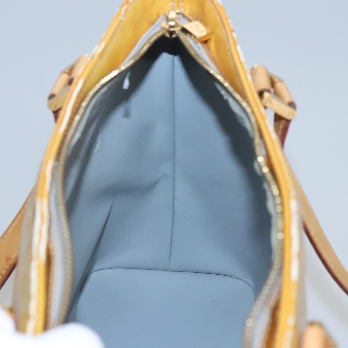 LOUIS VUITTON Monogram Vernis Houston Hand Bag Gris M91053 LV Auth EC730