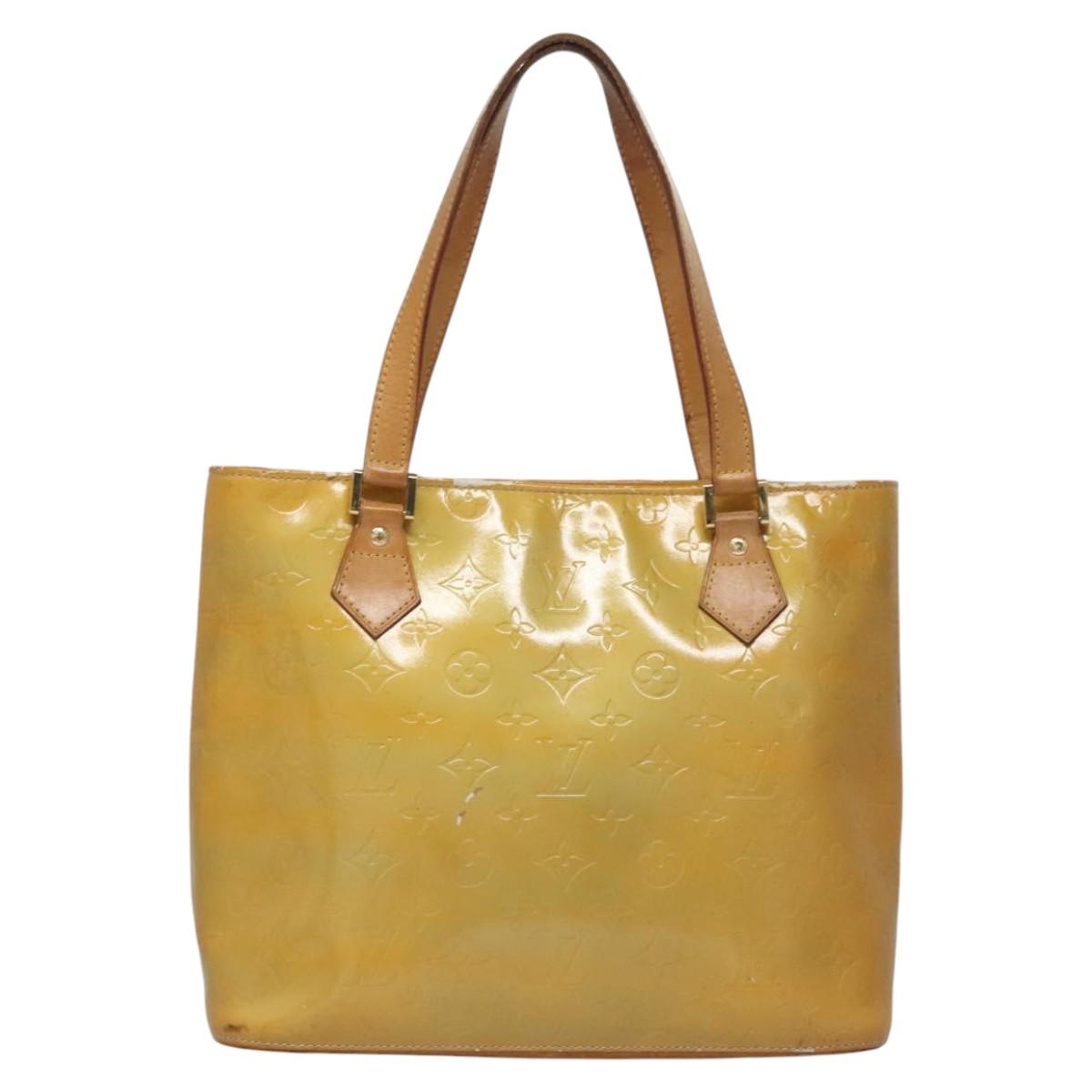 LOUIS VUITTON Monogram Vernis Houston Hand Bag Gris M91053 LV Auth EC730