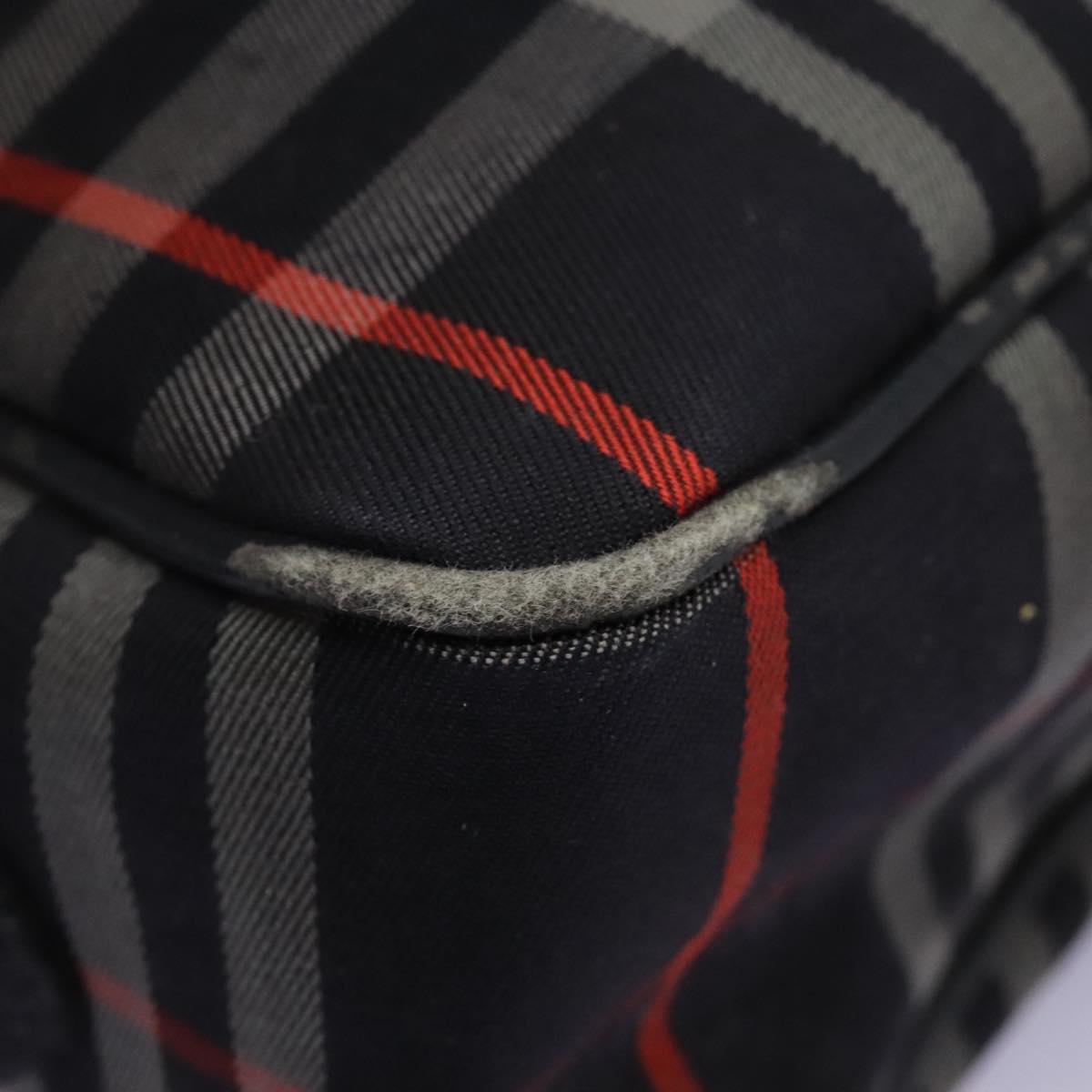 Burberrys Nova Check Shoulder Bag Canvas Navy Gold Auth EC762