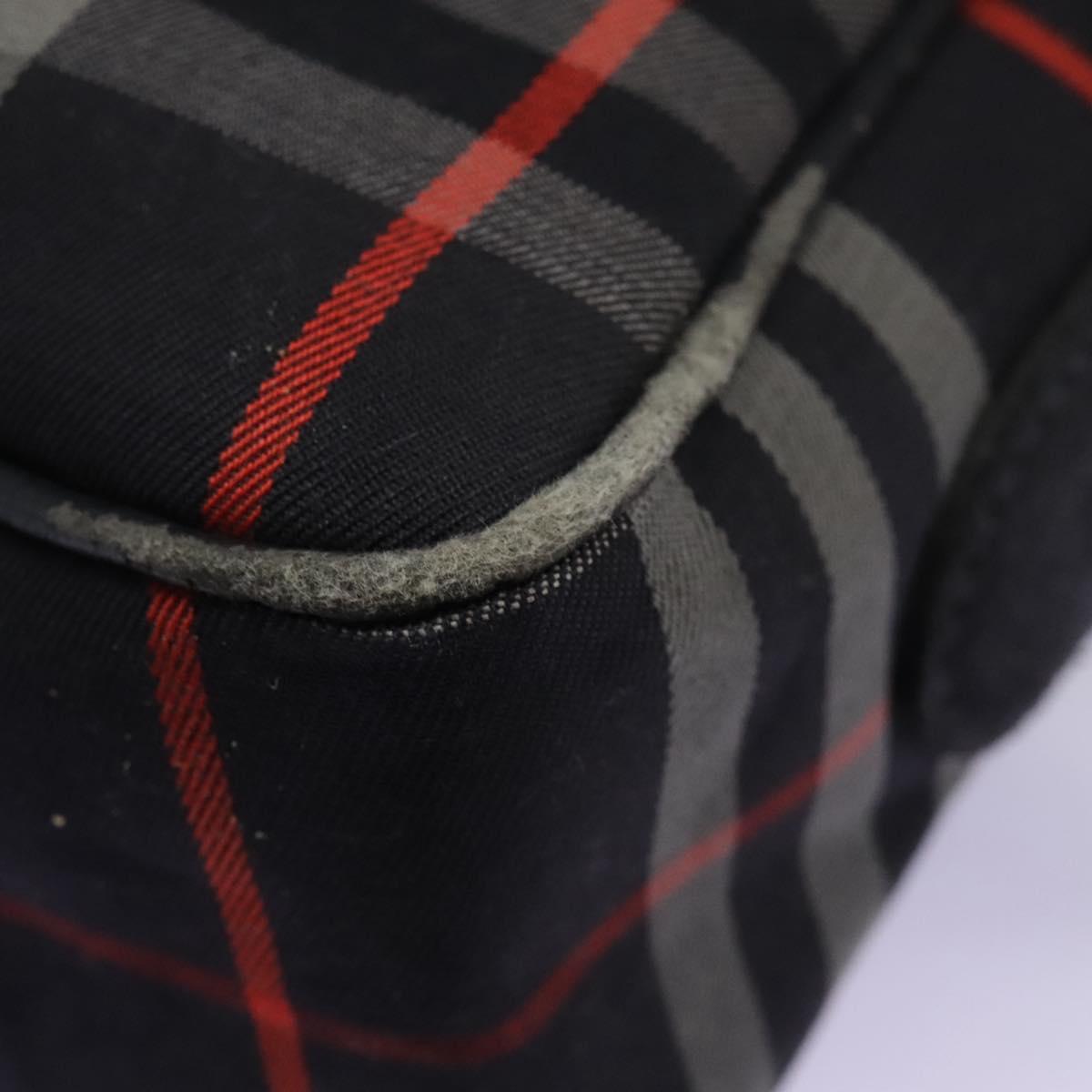 Burberrys Nova Check Shoulder Bag Canvas Navy Gold Auth EC762