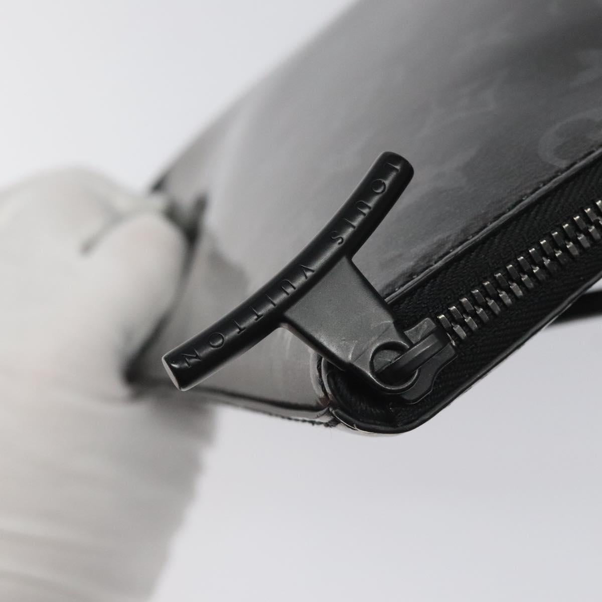 LOUIS VUITTON Eclipse Glaze Pochette Cosmos Clutch Bag M63373 LV Auth EC777