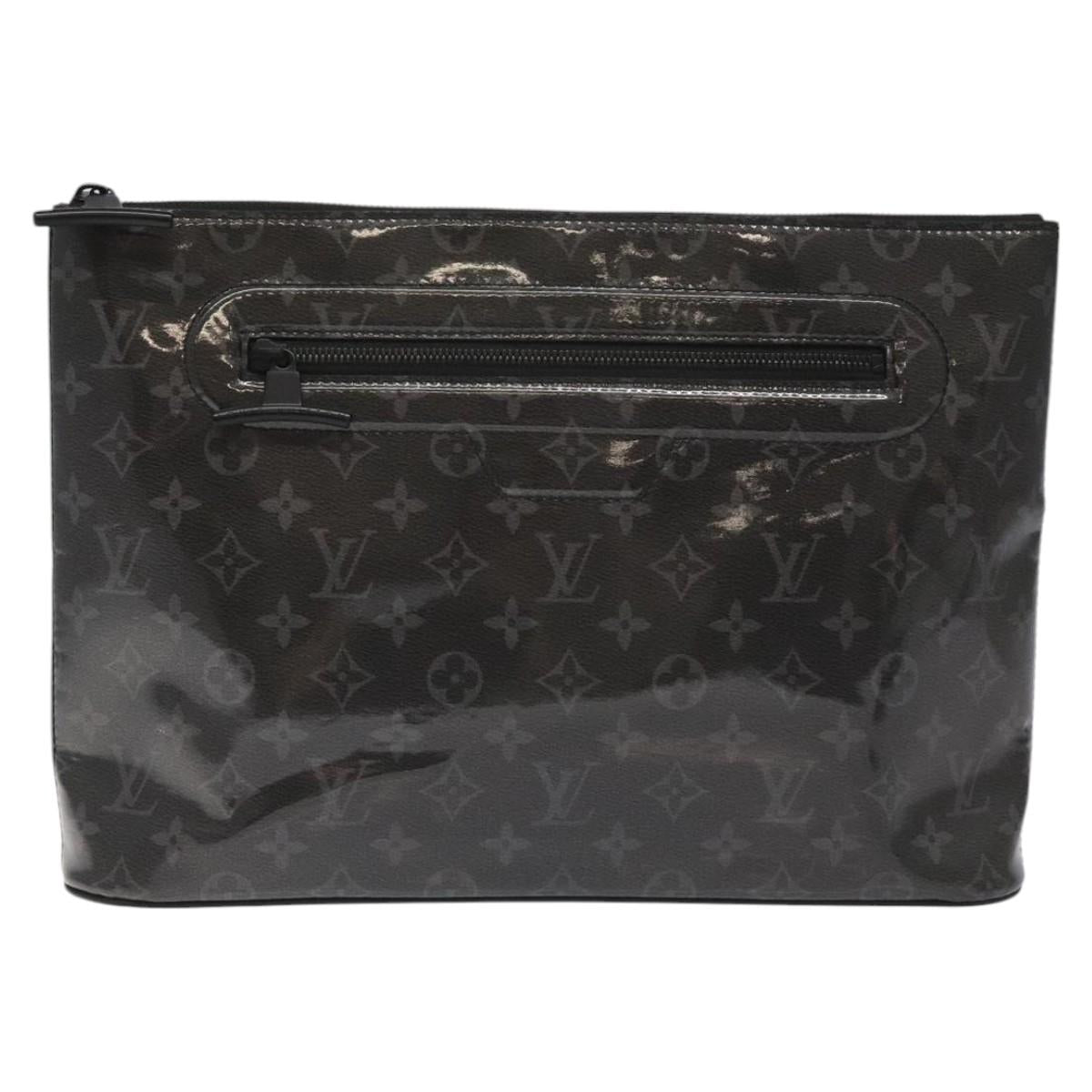 LOUIS VUITTON Eclipse Glaze Pochette Cosmos Clutch Bag M63373 LV Auth EC777