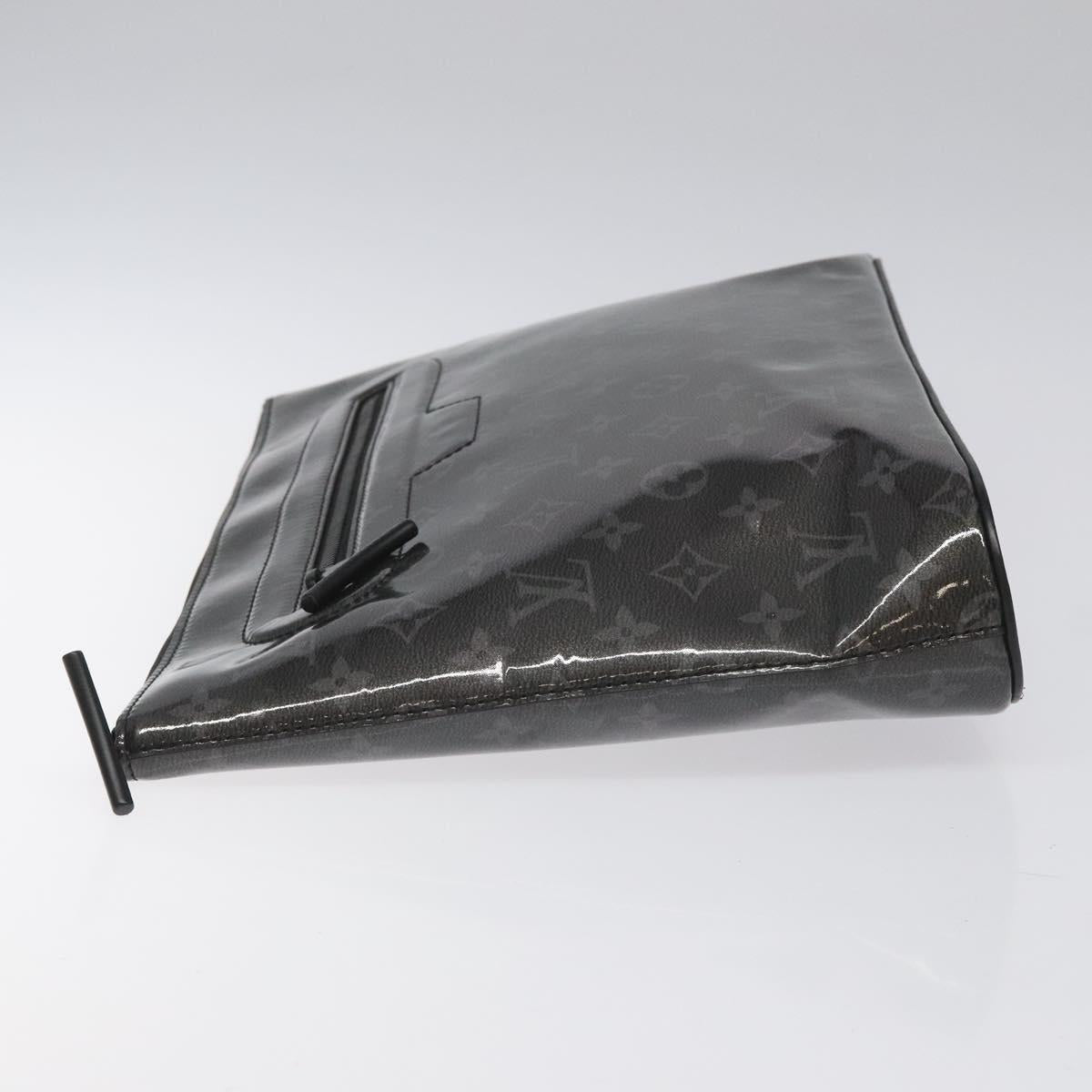 LOUIS VUITTON Eclipse Glaze Pochette Cosmos Clutch Bag M63373 LV Auth EC777