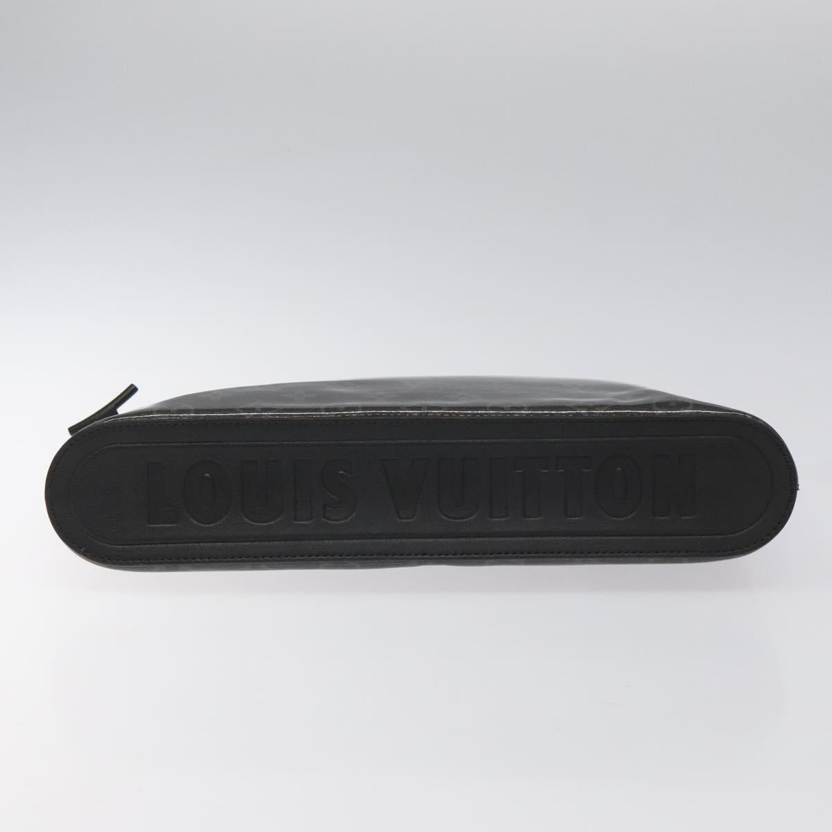 LOUIS VUITTON Eclipse Glaze Pochette Cosmos Clutch Bag M63373 LV Auth EC777