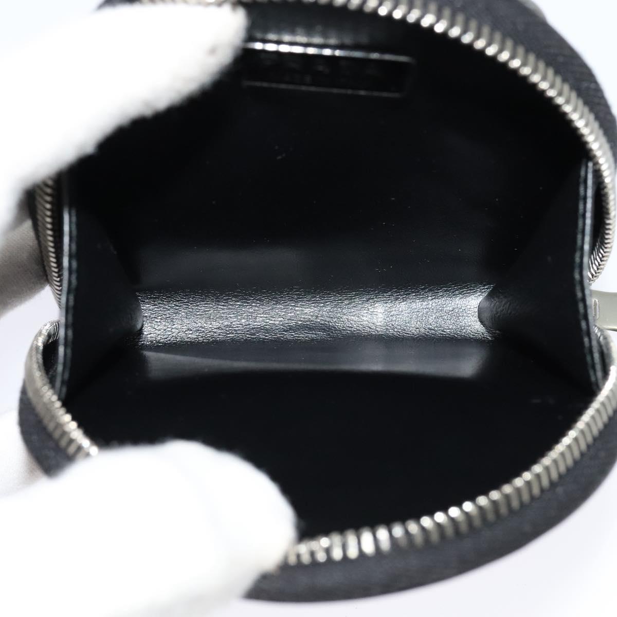 PRADA Chain Shoulder Bag Leather Black Auth EC795V