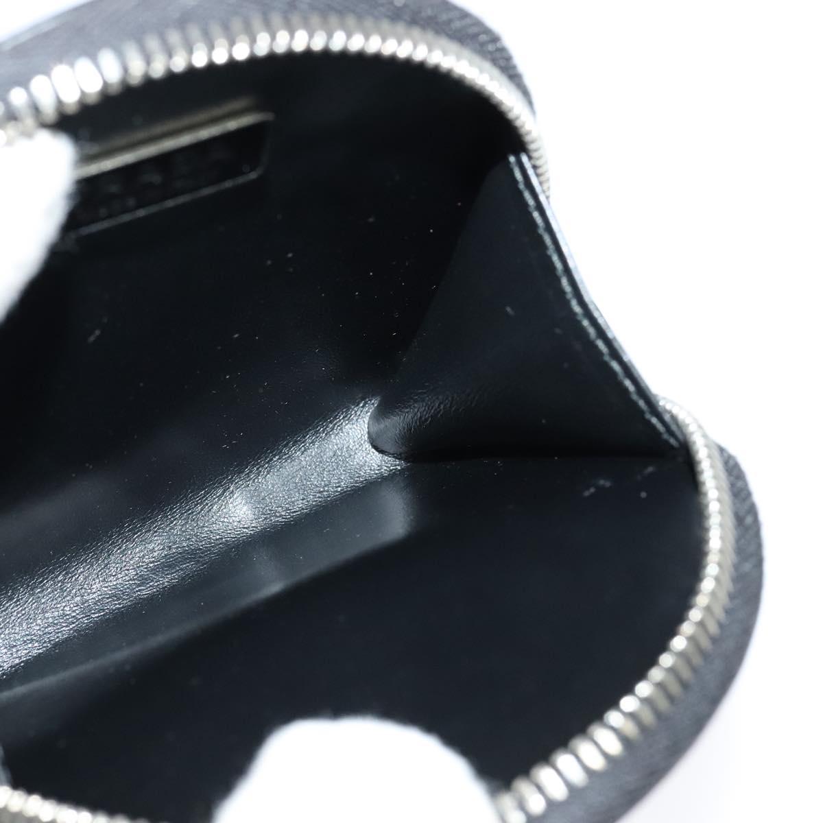 PRADA Chain Shoulder Bag Leather Black Auth EC795V