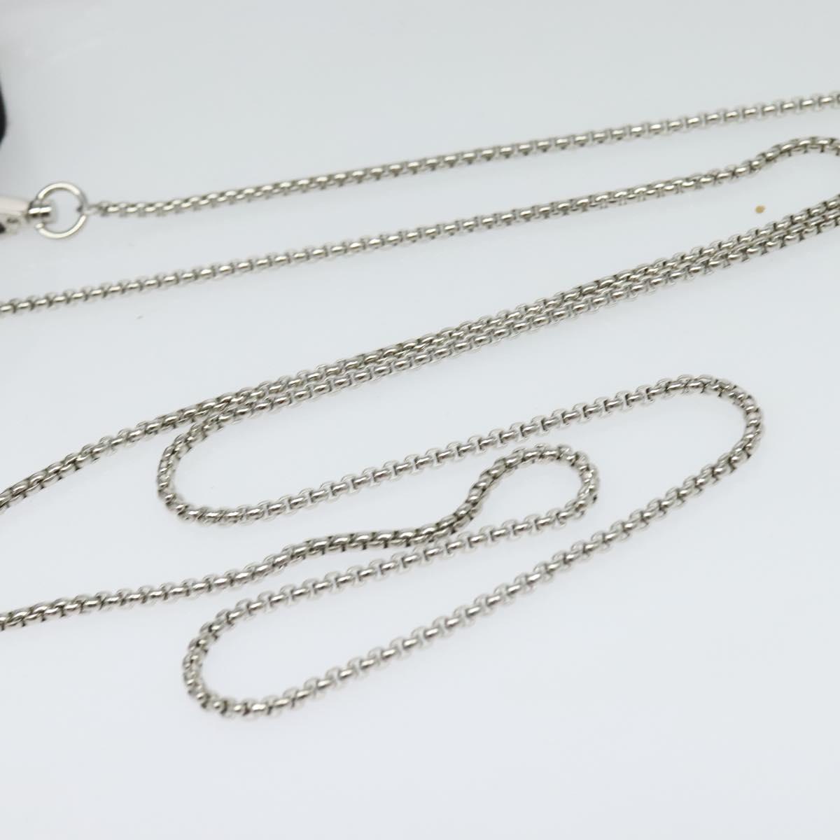 PRADA Chain Shoulder Bag Leather Black Auth EC795V